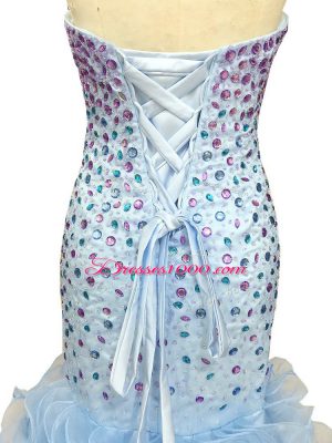 Floor Length Multi-color Pageant Dress Womens Sweetheart Sleeveless Lace Up