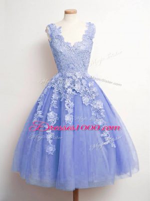 Superior Sleeveless Lace Lace Up Bridesmaid Gown