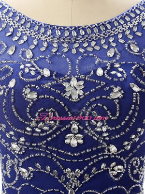 Customized Sleeveless Beading Zipper Prom Dress