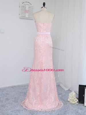 Sweetheart Sleeveless Lace Vestidos de Damas Lace Zipper