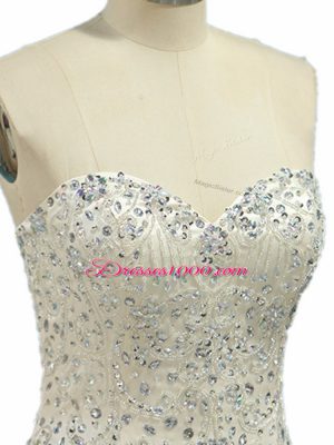 Sweetheart Sleeveless Tulle Quinceanera Dresses Beading Lace Up