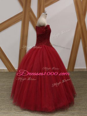 Tulle Sleeveless Floor Length and Appliques