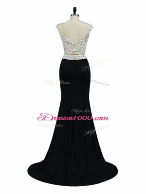 Most Popular Chiffon Cap Sleeves Prom Dresses and Beading