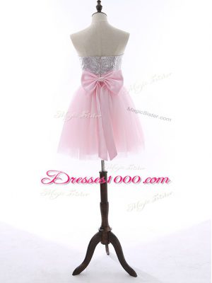 Sleeveless Sequins and Bowknot Zipper Custom Made