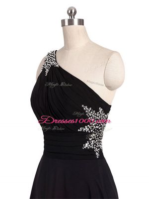 Most Popular Multi-color Prom Dress One Shoulder Sleeveless Brush Train Lace Up