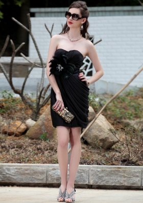 Great Knee Length Column/Sheath Sleeveless Black Prom Dresses Backless