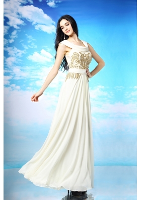 Scoop Ankle Length Column/Sheath Sleeveless White Prom Dress Side Zipper