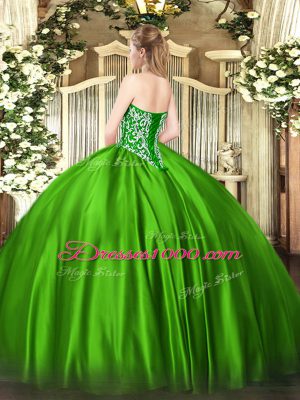 Modern Fuchsia Sweetheart Neckline Beading Quinceanera Dress Sleeveless Lace Up