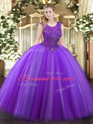 Custom Design Sleeveless Beading Zipper Quinceanera Dress