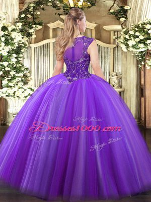 Custom Design Sleeveless Beading Zipper Quinceanera Dress