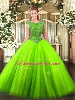 Enchanting Floor Length Zipper 15 Quinceanera Dress for Sweet 16 and Quinceanera with Beading