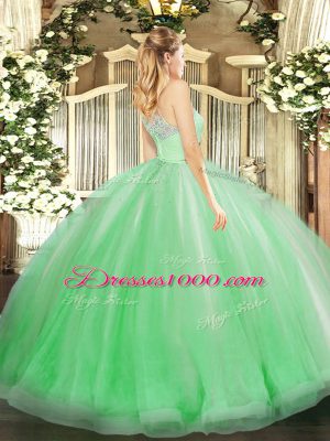 Lilac Two Pieces Scoop Sleeveless Tulle Floor Length Zipper Lace and Ruffles Quince Ball Gowns