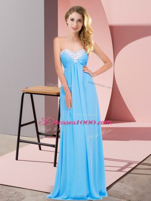 Superior Sweetheart Sleeveless Chiffon Homecoming Dress Ruching Lace Up