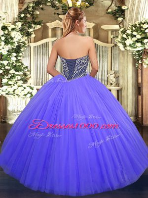 Sleeveless Beading Lace Up Sweet 16 Quinceanera Dress