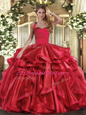 Vintage Floor Length Wine Red Vestidos de Quinceanera Halter Top Sleeveless Lace Up
