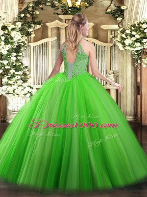 Sleeveless Lace Up Floor Length Sequins Vestidos de Quinceanera