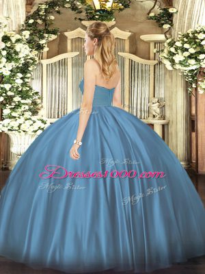 Brown Organza Zipper Sweetheart Sleeveless Floor Length Sweet 16 Quinceanera Dress Ruching
