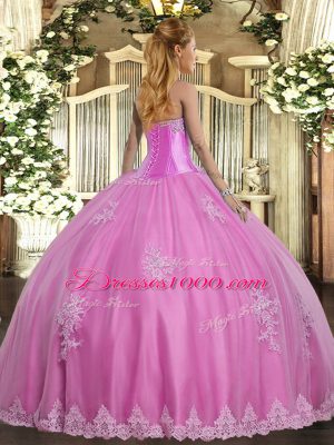 Discount Baby Blue Sweetheart Lace Up Beading and Appliques Quinceanera Gowns Sleeveless