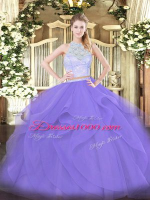 Clearance Floor Length Lavender Ball Gown Prom Dress Scoop Sleeveless Zipper