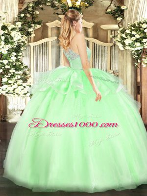 Wonderful Scoop Sleeveless Tulle Quinceanera Dress Lace Zipper