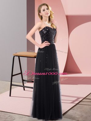 Tulle Sleeveless Floor Length Party Dress Wholesale and Sequins