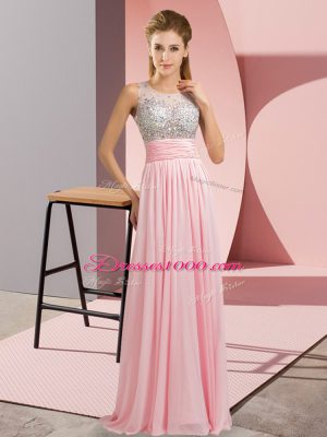 Sleeveless Beading Side Zipper Dress for Prom