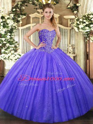 Noble Sleeveless Lace Up Floor Length Beading Vestidos de Quinceanera