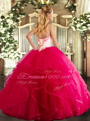 Customized Sweetheart Sleeveless Lace Up 15 Quinceanera Dress Aqua Blue Tulle