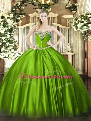 Edgy Ball Gowns Quinceanera Gown Sweetheart Satin Sleeveless Floor Length Lace Up