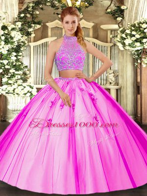 Romantic Sleeveless Beading Criss Cross Quinceanera Gown