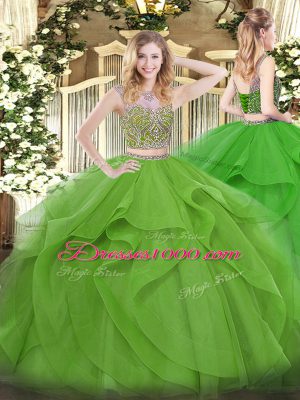 Best Sleeveless Tulle Lace Up Sweet 16 Dress for Military Ball and Sweet 16 and Quinceanera