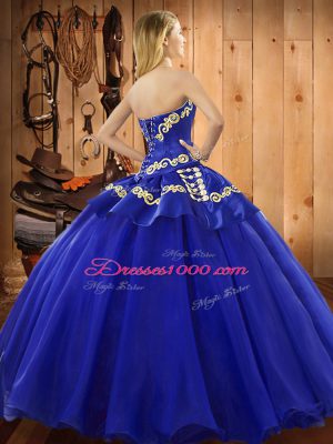 Pretty Purple Sweet 16 Dress Military Ball and Sweet 16 and Quinceanera with Embroidery Sweetheart Sleeveless Lace Up