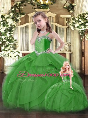Sweetheart Sleeveless Organza Quince Ball Gowns Ruffles Lace Up