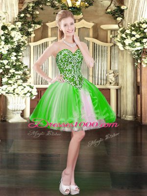 Inexpensive Sleeveless Floor Length Beading Lace Up Quinceanera Gown with