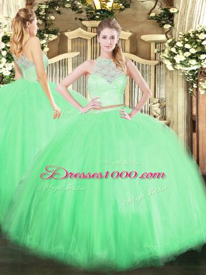 Sleeveless Lace Zipper Sweet 16 Dress