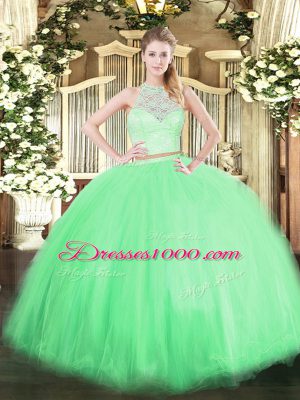 Sleeveless Lace Zipper Sweet 16 Dress