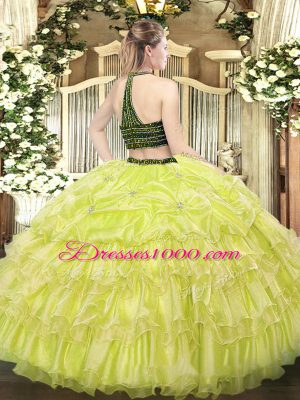 Pretty Floor Length Ball Gowns Sleeveless Apple Green Quinceanera Dresses Zipper