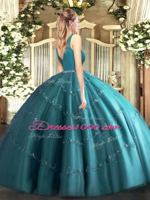 Sleeveless Beading Zipper Quinceanera Dress