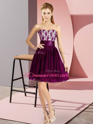 Trendy Sweetheart Sleeveless Chiffon Prom Dress Lace Zipper