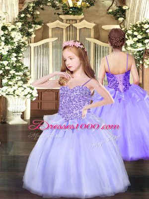 Deluxe Ball Gowns Sweet 16 Dresses Lavender Sweetheart Tulle Sleeveless Floor Length Lace Up