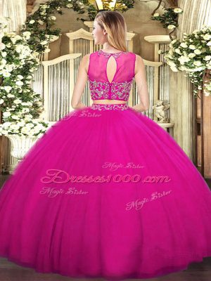 Sleeveless Beading Zipper Sweet 16 Dress