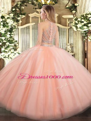 Simple Sleeveless Beading Zipper Vestidos de Quinceanera