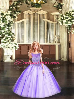 Fancy Eggplant Purple Sleeveless Floor Length Beading Lace Up Sweet 16 Quinceanera Dress