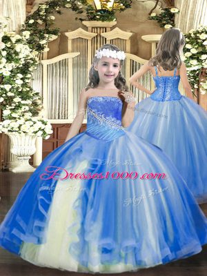 Glorious Multi-color Ball Gowns Tulle Sweetheart Sleeveless Beading and Ruching Floor Length Lace Up Sweet 16 Dress