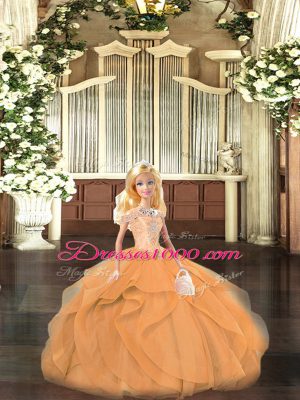 Shining Off The Shoulder Sleeveless Tulle Quinceanera Dress with Shawl Beading and Ruffles Lace Up