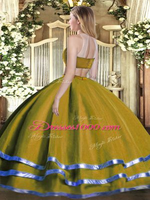 Exceptional Purple High-neck Neckline Beading 15 Quinceanera Dress Sleeveless Backless