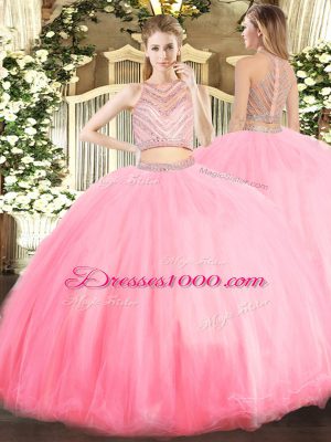 Fantastic Sleeveless Zipper Floor Length Beading Sweet 16 Quinceanera Dress