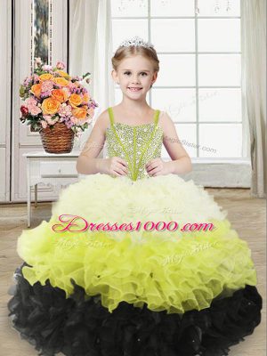 Multi-color Sleeveless Organza Lace Up Pageant Dress for Teens for Sweet 16 and Quinceanera