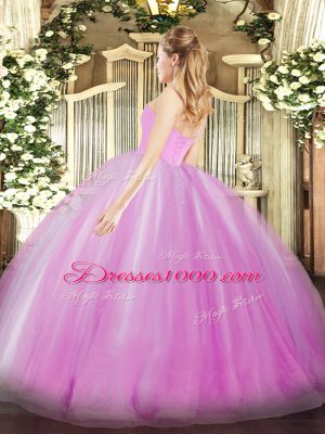 Deluxe Floor Length Sweet 16 Dress Sweetheart Sleeveless Lace Up