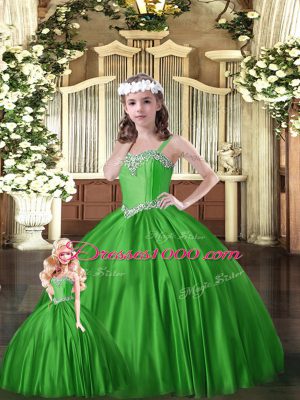 Glittering Sleeveless Lace Up Floor Length Beading Sweet 16 Quinceanera Dress